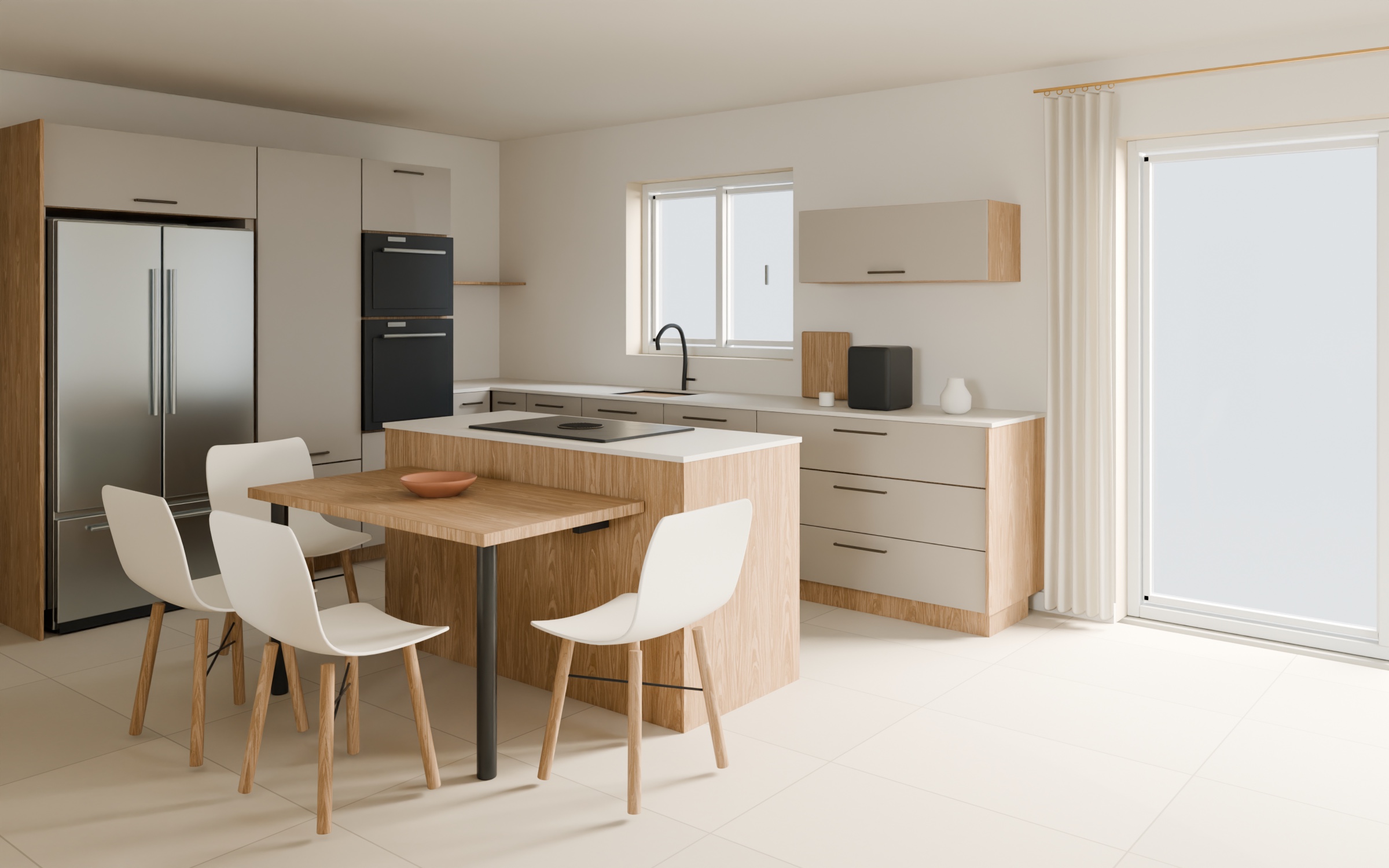 Kitchen view from the Manor personal-house 3D study